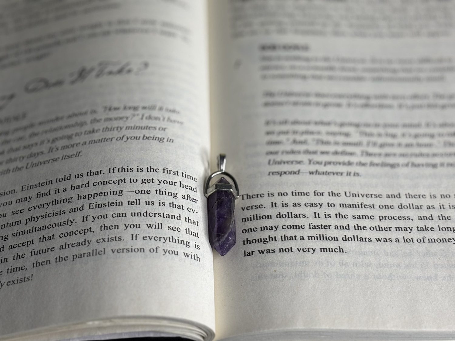 amethyst pencil pendant